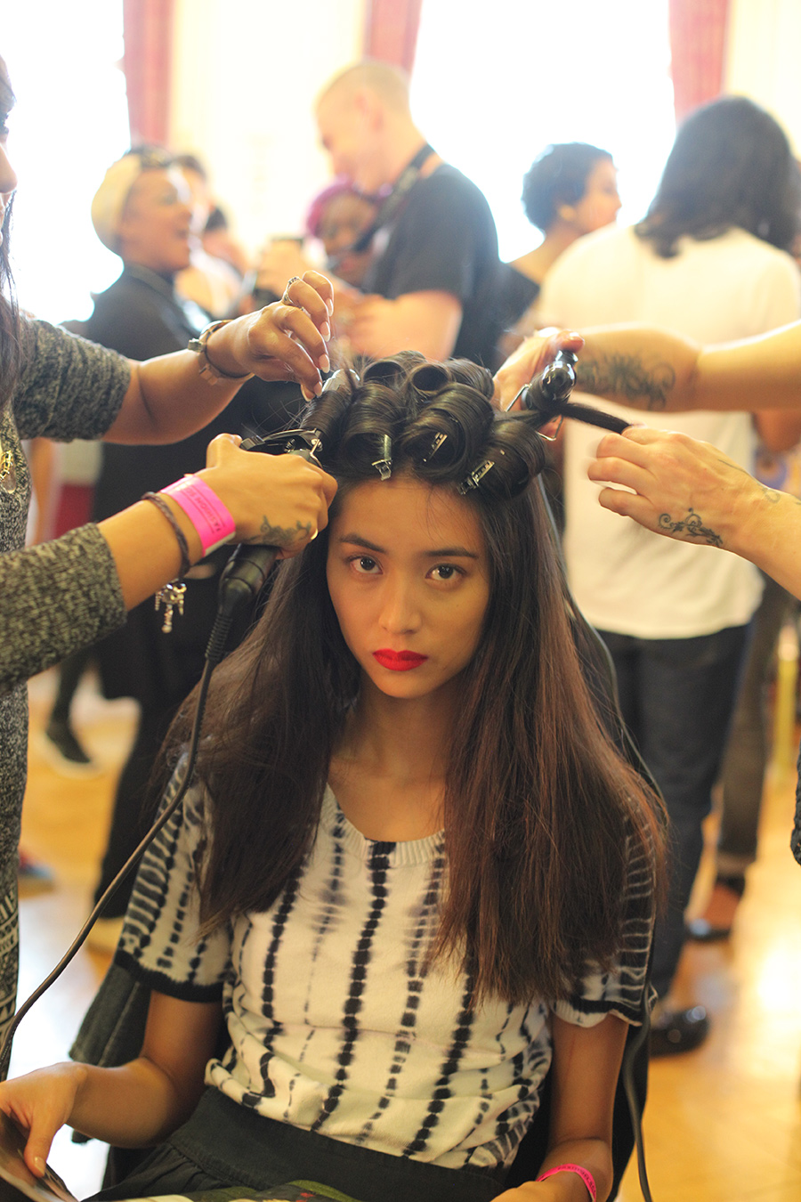 PHOENIX Magazine Backstage at Bernard Chandran LFW Spring Summer 2014_04