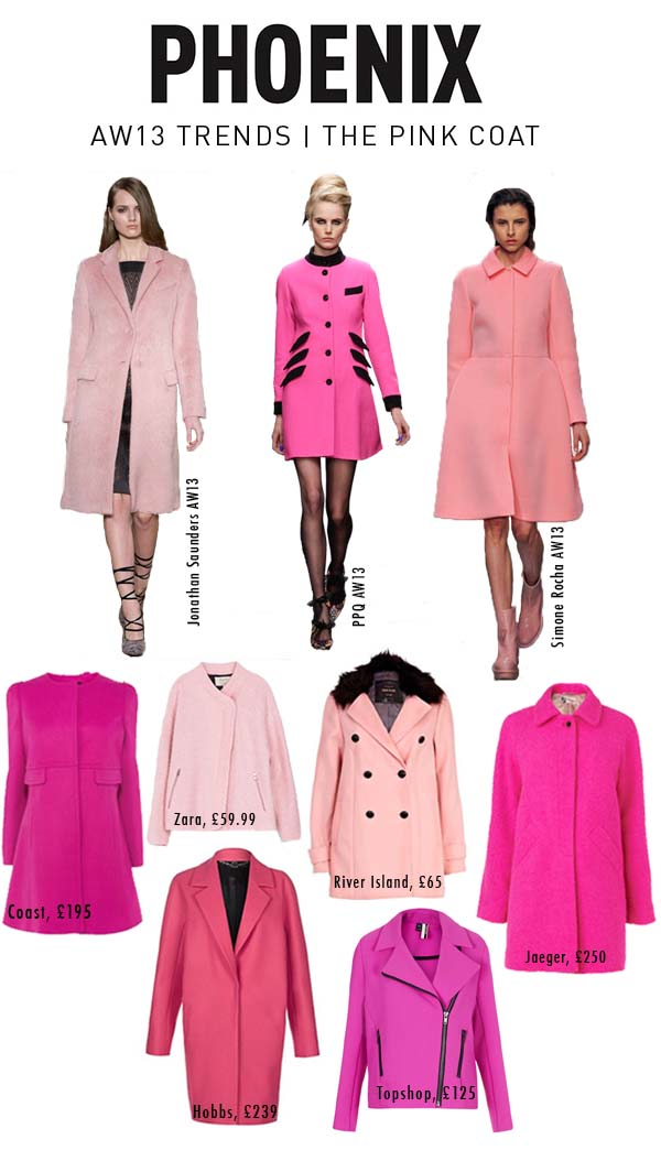 The Pink coat trend AW13