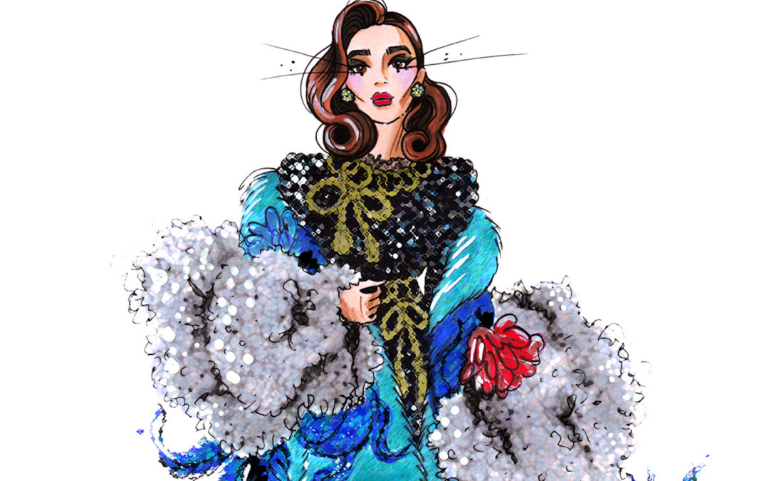 Feathers, Sequins and Shine? More is More in Our Stunning Party-Season Style Sketchbook